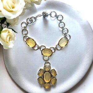 Y DROP Crystal Necklace STATEMENT MAKING!